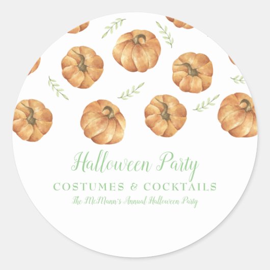 Pumpkin Halloween Ronde Sticker (Voorkant)