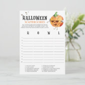 Pumpkin Halloween Scattergories Kaarten (Staand voorkant)