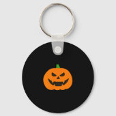 Pumpkin Halloween Subtle Jack O Lantern Minimal Tr Sleutelhanger (Voorkant)