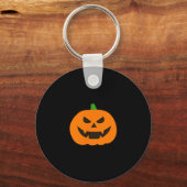 Pumpkin Halloween Subtle Jack O Lantern Minimal Tr Sleutelhanger (Voorkant)