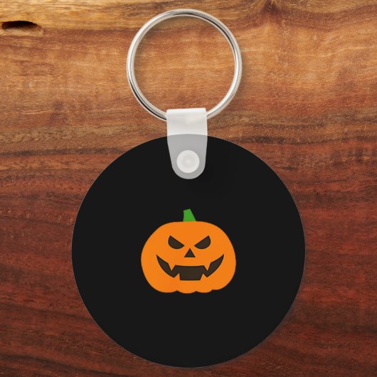 Pumpkin Halloween Subtle Jack O Lantern Minimal Tr Sleutelhanger (Voorkant)