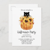 Pumpkin Halloween Uitnodiging (Voorkant / Achterkant)