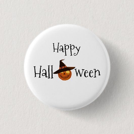 Pumpkin Happy Halloween Ronde Button 3,2 Cm (Voorkant)