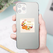 Pumpkin Happy Thanksgiving Sticker (Telefoon)