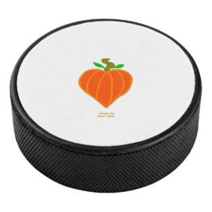 Pumpkin Hart Hockey Puck