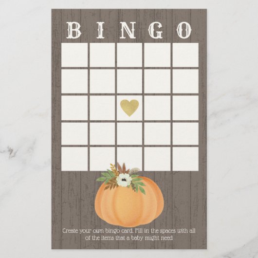 Pumpkin Harvest Bingo (Voorkant)