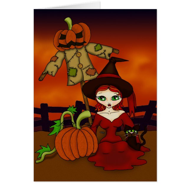 Pumpkin Harvest Greetings Card (Voorkant)
