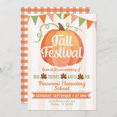 Pumpkin Harvest Herfst Festival Invitation Kaart (Voorkant / Achterkant)