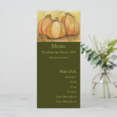 Pumpkin Harvest-menukaart Menu (Staand voorkant)