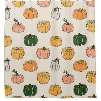 Pumpkin Harvest naadloos patroon Douchegordijn