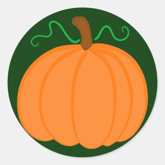 Pumpkin Harvest Ronde Sticker (Voorkant)