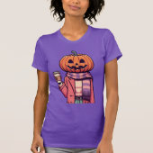 Pumpkin Head Coffee Herfst Seizoen Shirt (Voorkant)