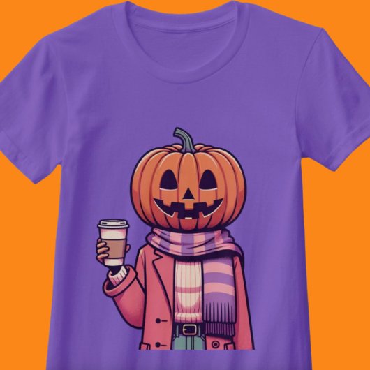 Pumpkin Head Coffee Herfst Seizoen Shirt