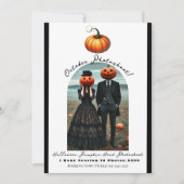 Pumpkin Head Halloween Herfst Foto Kaart (Voorkant)