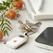 Pumpkin Heart Rectangle Sleutelhanger (Zijkant)