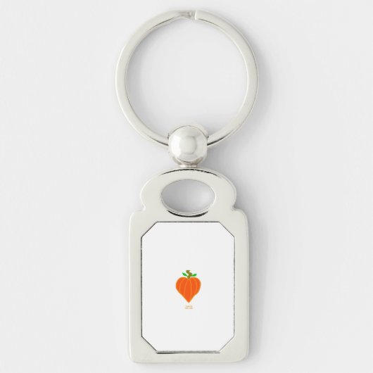 Pumpkin Heart Rectangle Sleutelhanger (Voorkant)