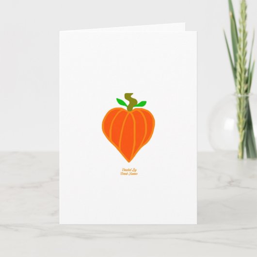 Pumpkin Heart Vertical Greeting Card Kaart (Voorkant)