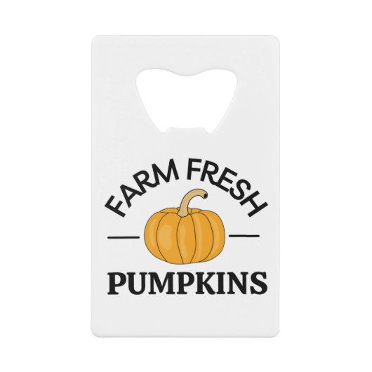 Pumpkin Herfst Autumn Kredietkaart Flessenopener (Voorkant)