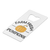 Pumpkin Herfst Autumn Kredietkaart Flessenopener (Achterkant Gekanteld)
