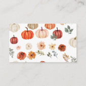 Pumpkin Herfst Baby shower Diaper Raffle Informatiekaartje (Achterkant)
