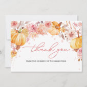 Pumpkin Herfst Baby shower Hartelijk dank Kaart (Voorkant)