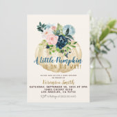 Pumpkin Herfst Baby shower Kaart (Staand voorkant)