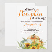 Pumpkin Herfst Baby shower Uitnodiging (Voorkant / Achterkant)