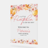 Pumpkin Herfst Baby shower Welkomstbord Acryl Bord (Hoek)