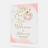 Pumpkin Herfst Baby shower Welkomstbord Acryl Bord (Hoek)
