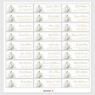 Pumpkin Herfst Guest Names Address Sticker