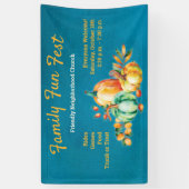 Pumpkin Herfst Harvest Community Festival Spandoek (Verticaal)