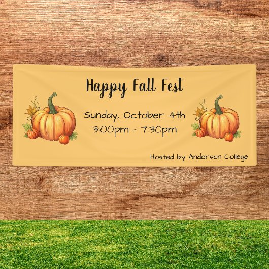 Pumpkin Herfst Harvest Festival Banner