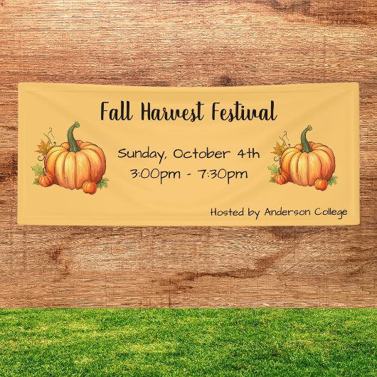 Pumpkin Herfst Harvest Festival Banner