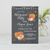 Pumpkin Herfst Rustic Chalk Invite Kaart (Staand voorkant)