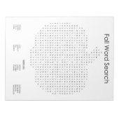 Pumpkin Herfst Word Search Notitieblok (Voorkant)
