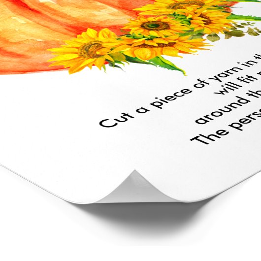 Pumpkin Hoe groot is mama's Belly Game Poster (Hoek)