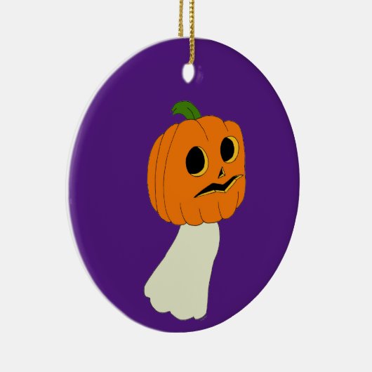 Pumpkin-hoofdspook Keramisch Ornament (Rechts)