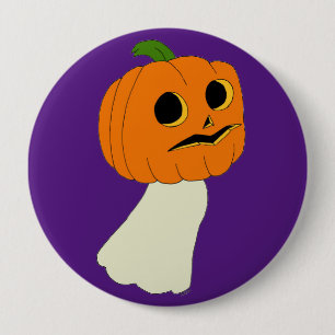 Pumpkin-hoofdspook Ronde Button 4,0 Cm