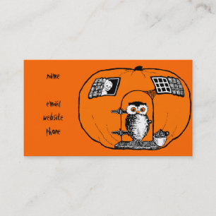 Pumpkin House Owl Visitekaartje