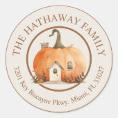 Pumpkin House retour adres label (Voorkant)