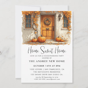 Pumpkin Housewarming Party Home Sweet Home Kaart