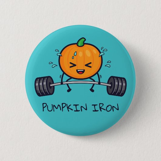 Pumpkin Iron Pun Ronde Button 5,7 Cm (Voorkant)