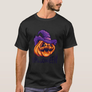 Pumpkin Jack O' Lantern Face Evil Smile Halloween T-shirt