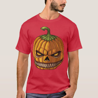 Pumpkin Jack O' Lantern Face, Evil Smile, Halowee T-shirt