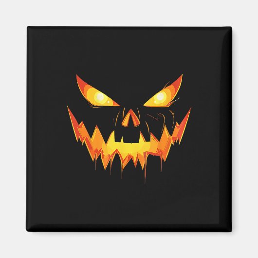 Pumpkin Jack O Lantern Face Halloween Mannen Boys Magneet (Voorkant)