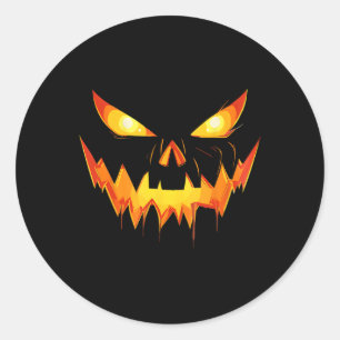 Pumpkin Jack O Lantern Face Halloween Mannen Boys  Ronde Sticker