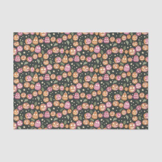 Pumpkin Jack-o'-lantern Parade Tissuepapier (Voorkant)