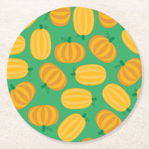 Pumpkin Kids Birthday Party Ronde Kartonnen Onderzetter