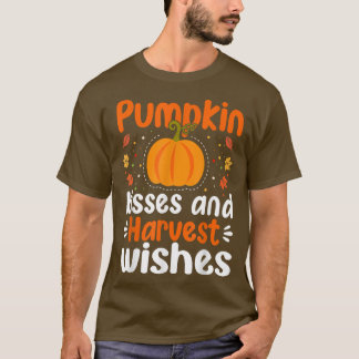 Pumpkin Kisses en Harvest Wishes Halloween T-shirt