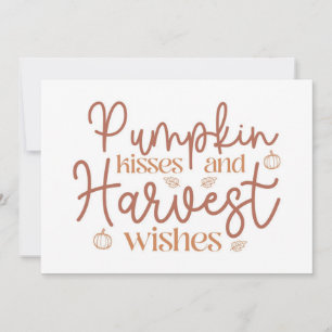 Pumpkin Kisses en Harvest Wishes Kaart